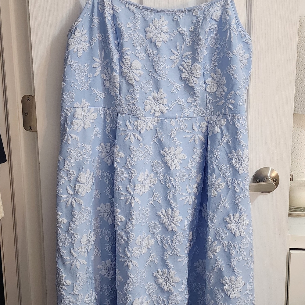 Periwinkle Embroidered Floral Dress